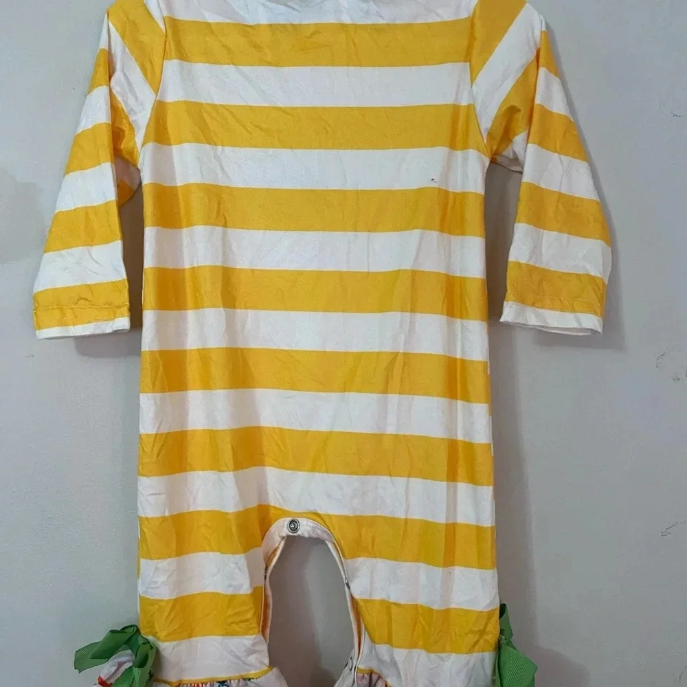 Striped Pumpkin Romper